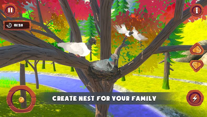 Скачать взломанную Flying Bird pigeon Games [Бесплатные покупки] MOD apk на Андроид