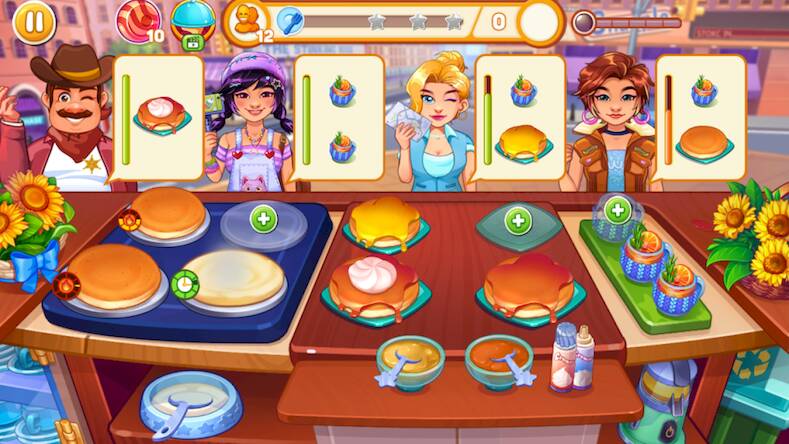 Скачать взломанную Cooking Town [Бесплатные покупки] MOD apk на Андроид
