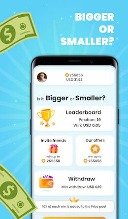 Скачать взломанную Earn money Givvy Higher Lower [Мод меню] MOD apk на Андроид