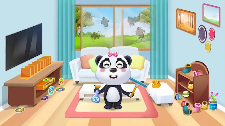 Скачать взломанную Panda Kute: Cleanup Life [Много денег] MOD apk на Андроид