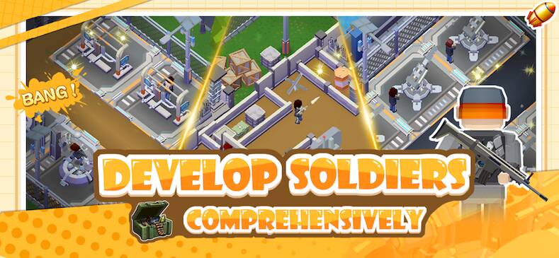 Скачать взломанную Idle Military Base Tycoon Game [Много монет] MOD apk на Андроид