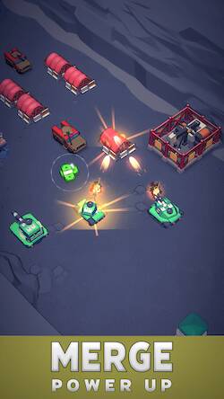 Скачать взломанную Idle Wars: Tank Merger [Много денег] MOD apk на Андроид