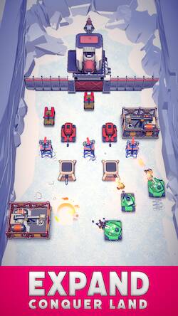Скачать взломанную Idle Wars: Tank Merger [Много денег] MOD apk на Андроид