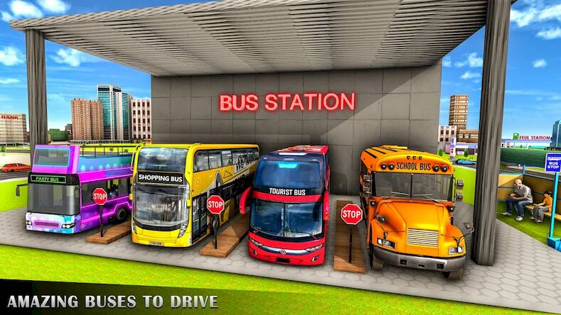 Скачать взломанную Bus Simulator Game : Bus Drive [Много монет] MOD apk на Андроид