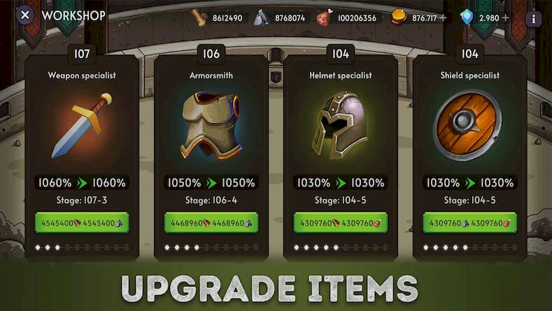 Скачать взломанную Medieval Mini RPG - Mid Ages [Много денег] MOD apk на Андроид