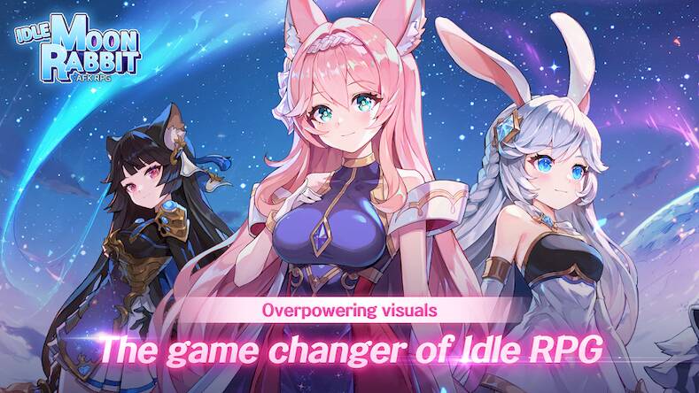 Скачать взломанную Idle Moon Rabbit: AFK RPG [Мод меню] MOD apk на Андроид