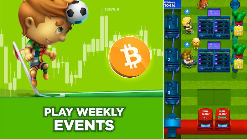 Скачать взломанную Crypto Idle Miner: Bitcoin Inc [Много монет] MOD apk на Андроид