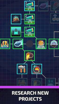 Скачать взломанную Idle Planet Miner [Много монет] MOD apk на Андроид