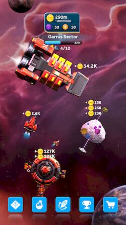 Скачать взломанную SpaceY - Idle Miner RPG [Бесплатные покупки] MOD apk на Андроид