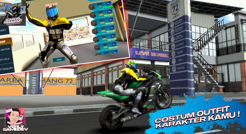 Скачать взломанную Sunmori Race Simulator Indo [Бесплатные покупки] MOD apk на Андроид