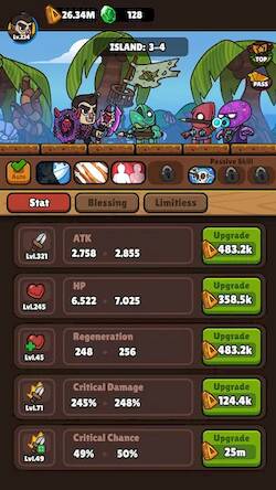 Скачать взломанную Idle RPG Adventure Hero [Много монет] MOD apk на Андроид