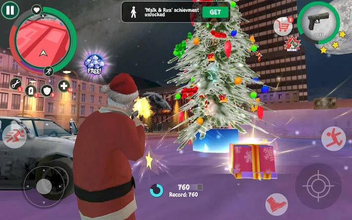 Скачать взломанную Crime Santa [Бесплатные покупки] MOD apk на Андроид