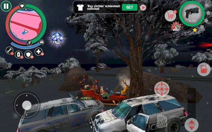 Скачать взломанную Crime Santa [Бесплатные покупки] MOD apk на Андроид