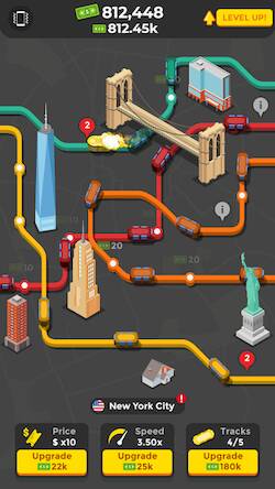 Скачать взломанную Subway Idle [Бесплатные покупки] MOD apk на Андроид