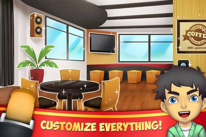Скачать взломанную My Coffee Shop: Cafe Shop Game [Много монет] MOD apk на Андроид
