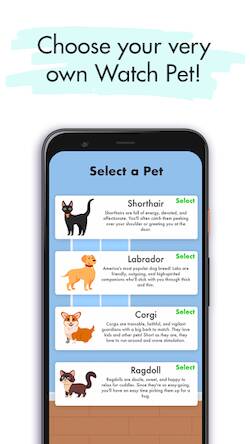 Скачать взломанную Watch Pet: виртуальный питомец [Много денег] MOD apk на Андроид