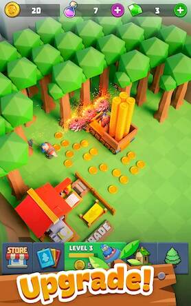 Скачать взломанную Gold Valley - Idle Lumber Inc [Бесплатные покупки] MOD apk на Андроид