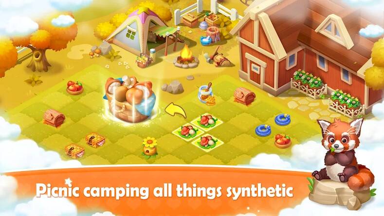 Скачать взломанную Merge Island : Farm Day [Бесплатные покупки] MOD apk на Андроид