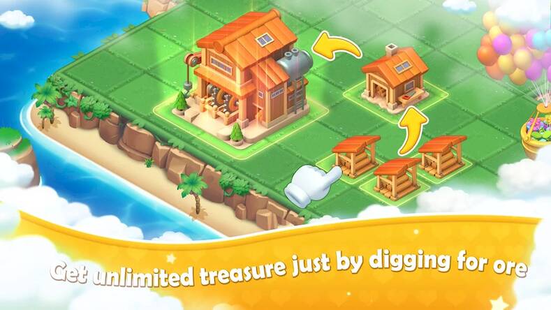 Скачать взломанную Merge Island : Farm Day [Бесплатные покупки] MOD apk на Андроид