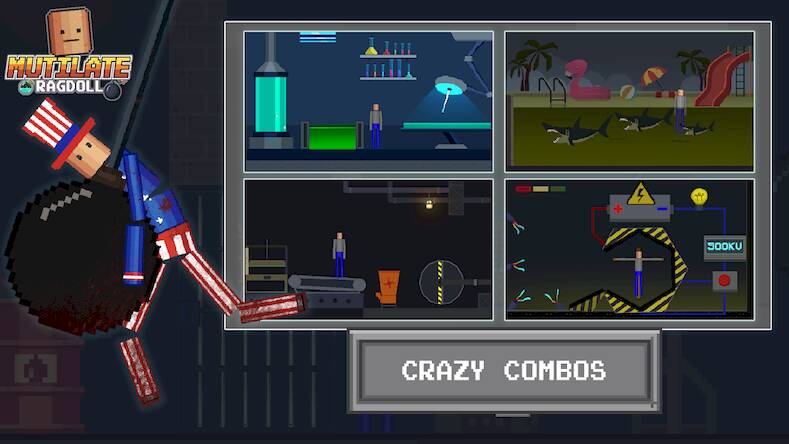 Скачать взломанную Mutilate Ragdoll [Много денег] MOD apk на Андроид