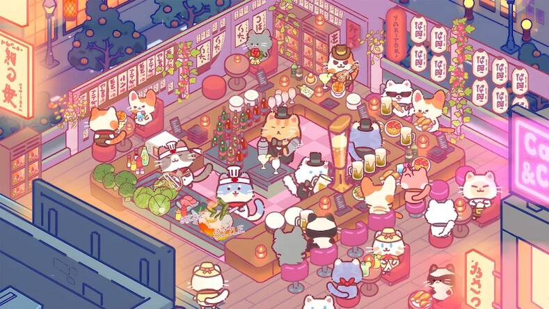 Скачать взломанную Cat Restaurant [Бесплатные покупки] MOD apk на Андроид