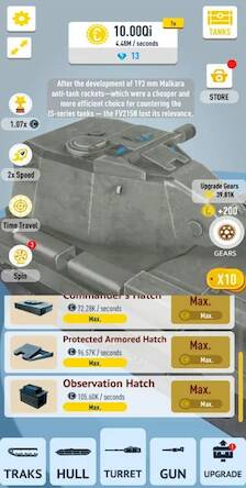 Скачать взломанную Idle Tanks 3D Model Builder [Много денег] MOD apk на Андроид