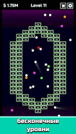 Скачать взломанную Idle Brick Breaker [Много монет] MOD apk на Андроид