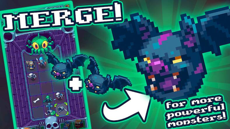 Скачать взломанную NecroMerger - Idle Merge Game [Бесплатные покупки] MOD apk на Андроид