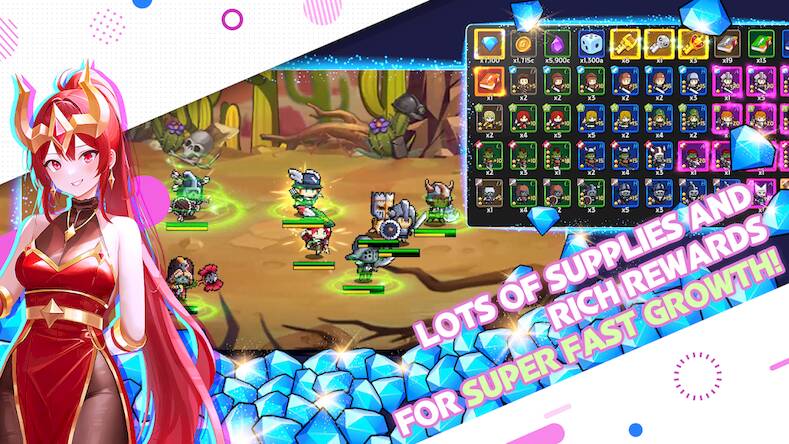 Скачать взломанную Rumble Knights - idle RPG [Мод меню] MOD apk на Андроид