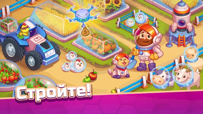 Скачать взломанную Idle Mars Colony: farm tycoon [Много монет] MOD apk на Андроид