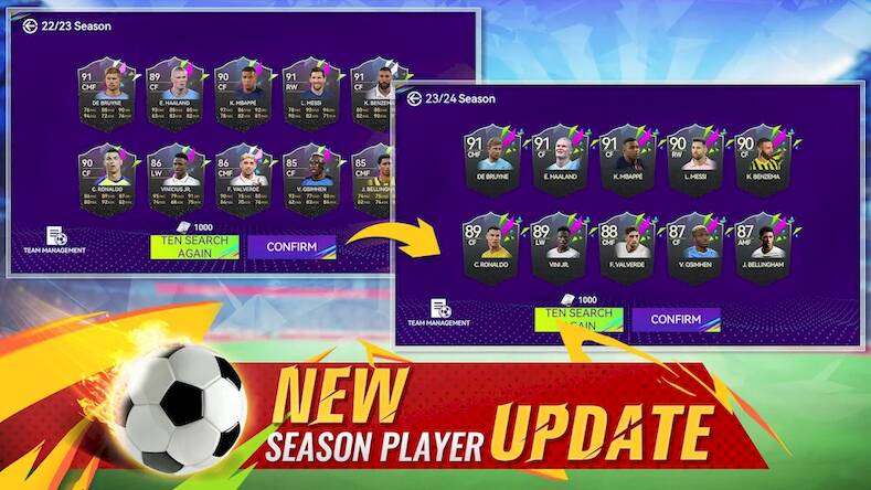 Скачать взломанную Total Football - Soccer Game [Много денег] MOD apk на Андроид