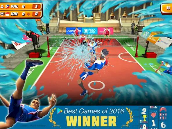 Скачать взломанную Roll Spike Sepak Takraw [Мод меню] MOD apk на Андроид
