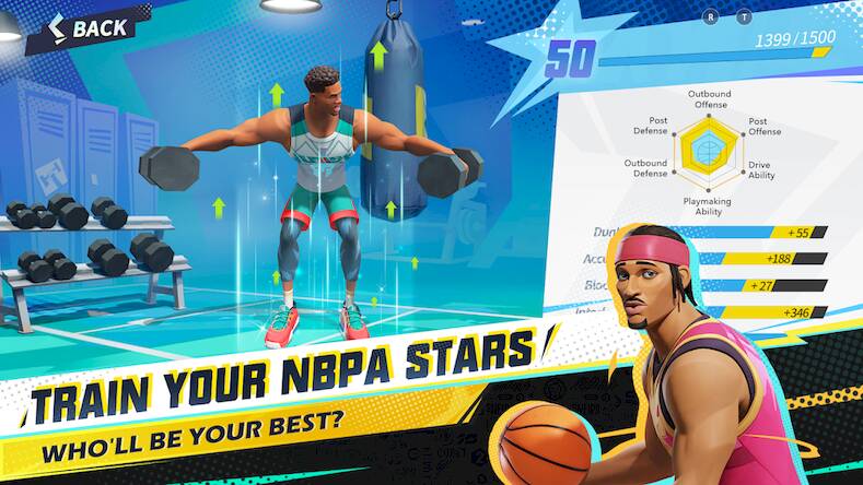 Скачать взломанную Dunk City Dynasty [Много денег] MOD apk на Андроид