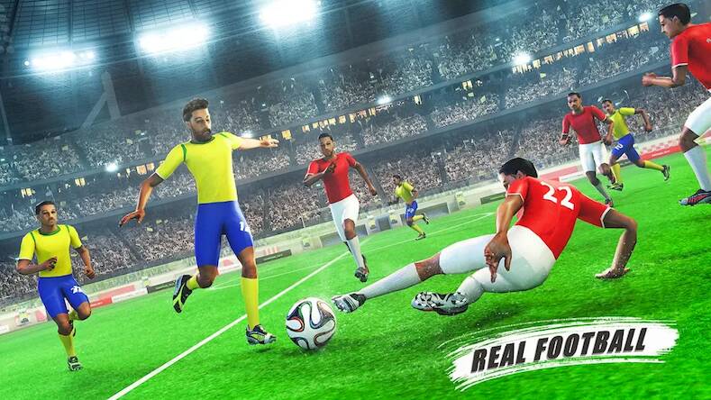 Скачать взломанную Футбольные игры оффлайн [Много монет] MOD apk на Андроид