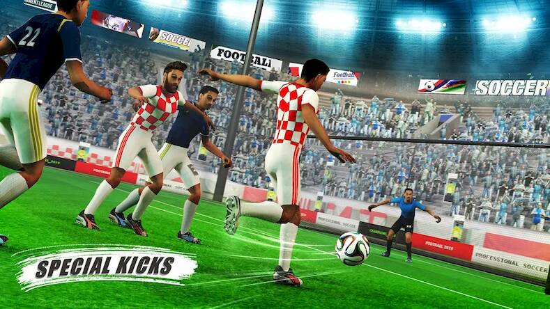 Скачать взломанную Футбольные игры оффлайн [Много монет] MOD apk на Андроид