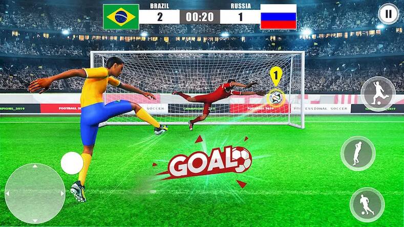 Скачать взломанную Футбольные игры оффлайн [Много монет] MOD apk на Андроид