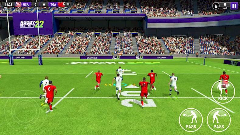 Скачать взломанную Rugby League 22 [Много денег] MOD apk на Андроид