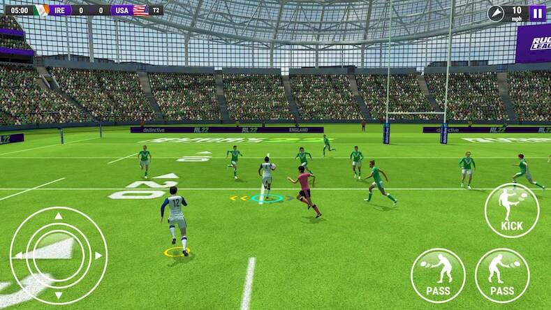 Скачать взломанную Rugby League 22 [Много денег] MOD apk на Андроид