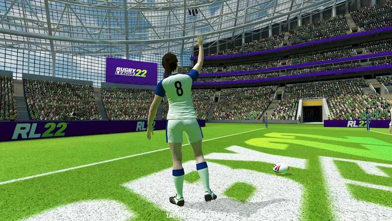 Скачать взломанную Rugby League 22 [Много денег] MOD apk на Андроид