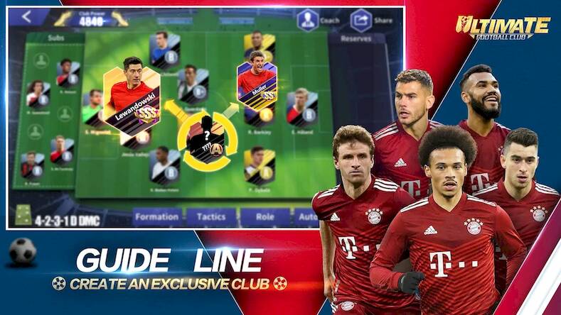 Скачать взломанную Ultimate Football Club [Много денег] MOD apk на Андроид