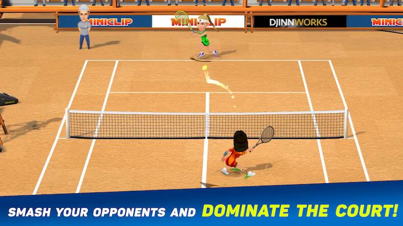 Скачать взломанную Mini Tennis: Perfect Smash [Много денег] MOD apk на Андроид