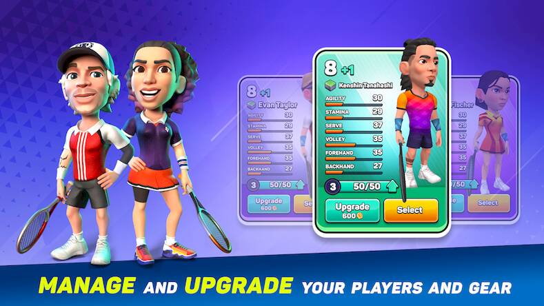 Скачать взломанную Mini Tennis: Perfect Smash [Много денег] MOD apk на Андроид