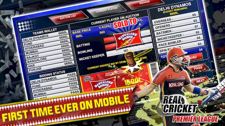 Скачать взломанную Real Cricket™ Premier League [Много монет] MOD apk на Андроид