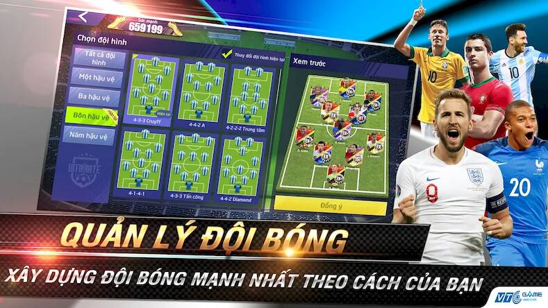 Скачать взломанную UFC - Siêu Sao Bóng Đá [Много денег] MOD apk на Андроид