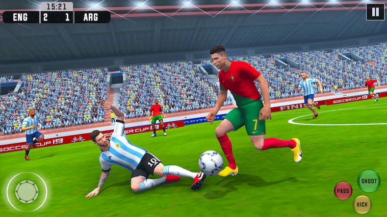 Скачать взломанную Football Games Champion League [Бесплатные покупки] MOD apk на Андроид