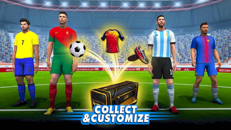 Скачать взломанную Football Games Champion League [Бесплатные покупки] MOD apk на Андроид