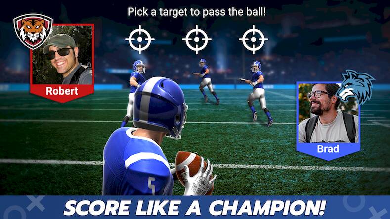 Скачать взломанную Football Battle: Touchdown! [Бесплатные покупки] MOD apk на Андроид