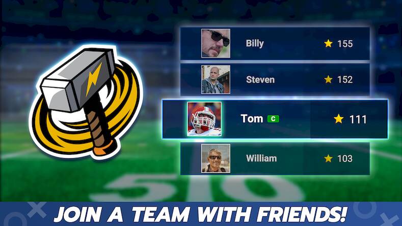 Скачать взломанную Football Battle: Touchdown! [Бесплатные покупки] MOD apk на Андроид
