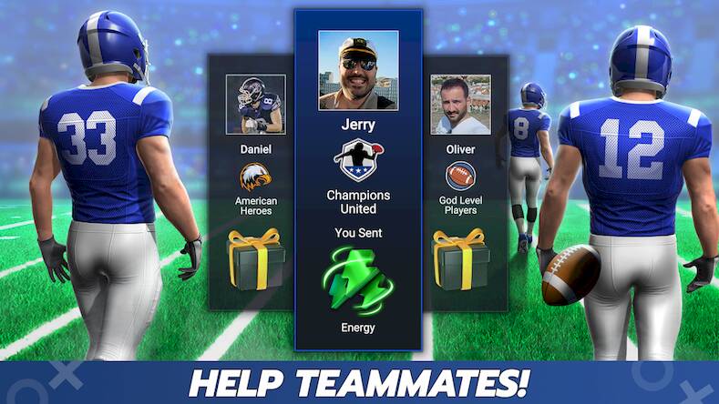 Скачать взломанную Football Battle: Touchdown! [Бесплатные покупки] MOD apk на Андроид