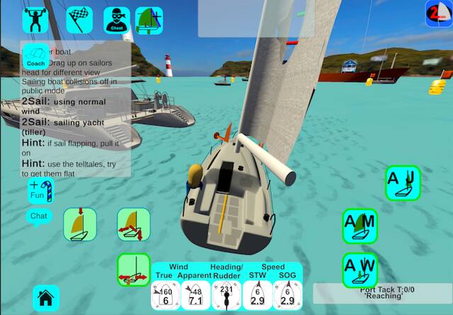 Скачать взломанную 2Sail Sailing Simulator [Бесплатные покупки] MOD apk на Андроид